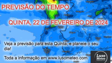 Tempo na Quinta, 22 de Fevereiro de 2024 - Previsão