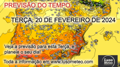 Previsão do Tempo para Terça, 20 de Fevereiro de 2024