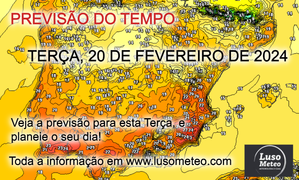 Previsão do Tempo para Terça, 20 de Fevereiro de 2024 Previsão do Tempo para Terça, 20 de Fevereiro de 2024