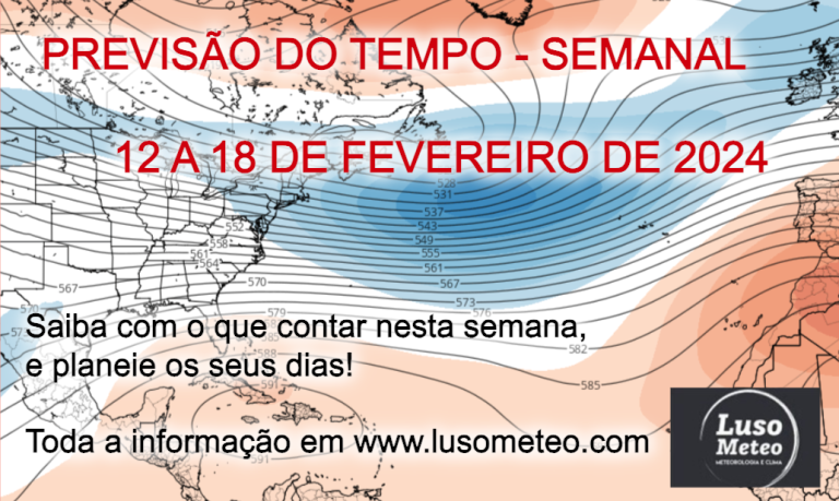 O tempo esta semana - Adeus Inverno, olá Primavera - Previsão Semanal 12 a 18 de Fevereiro de 2024