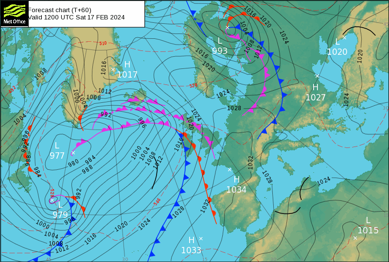 Previsão do Tempo para Sábado: Anticiclone sobre a Europa Ocidental
