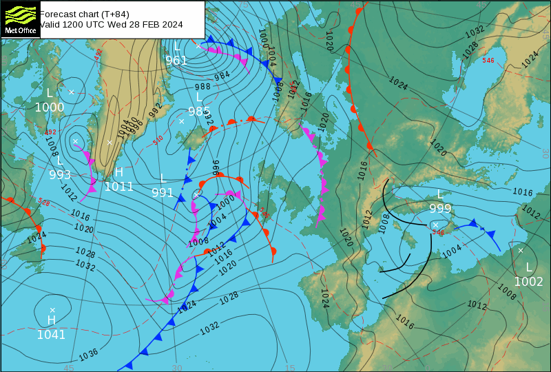 O Tempo esta Semana - Vento, frio, sol, chuva, neve... - Previsão 26 de Fevereiro a 3 de Março de 2024 Tempo na Quarta Portugal