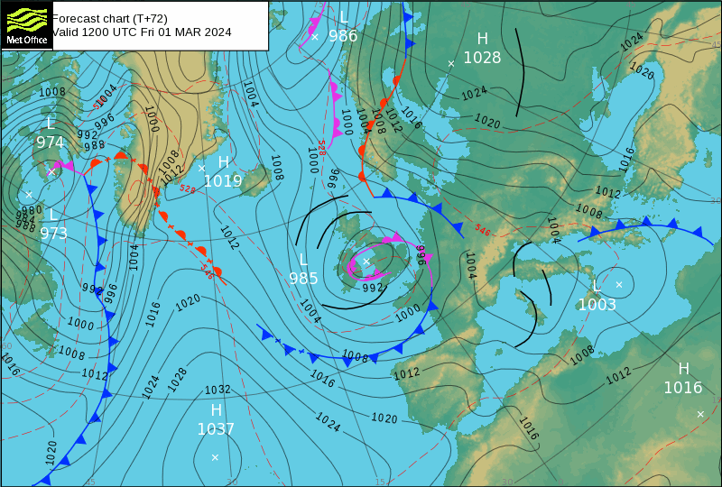 Tempo na Sexta - Previsão Frontal - MetOffice