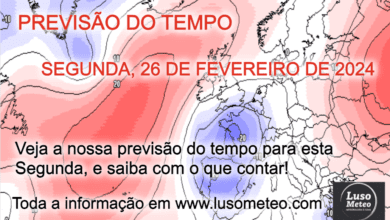 Tempo na Segunda, 26 de Fevereiro de 2024 - Frio, Vento e Neve
