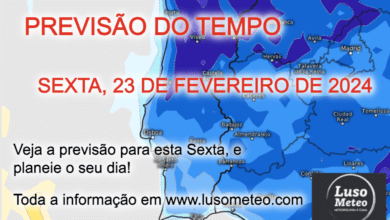 Tempo na Sexta, 23 de Fevereiro de 2024 - Previsão de frio e vento intenso