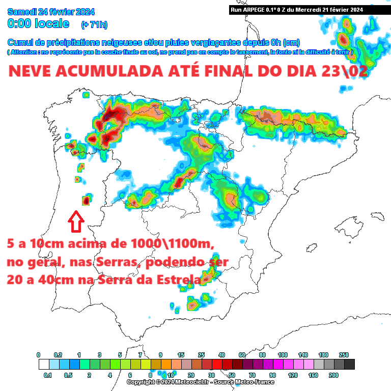 Neve dias 22 e 23 de Fevereiro