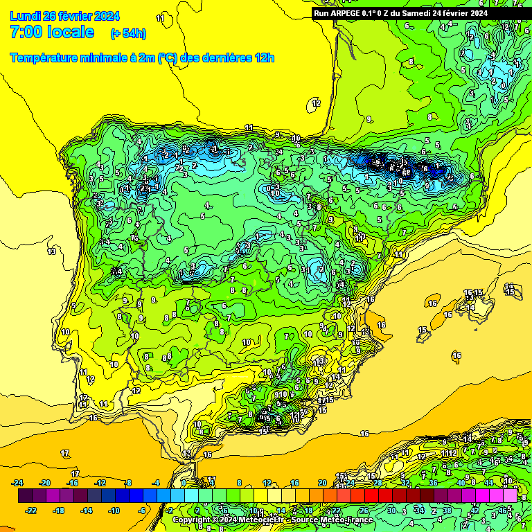 Tempo na Segunda, 26 de Fevereiro de 2024 - Frio, Vento e Neve Temperaturas na Segunda-feira em Portugal Continental