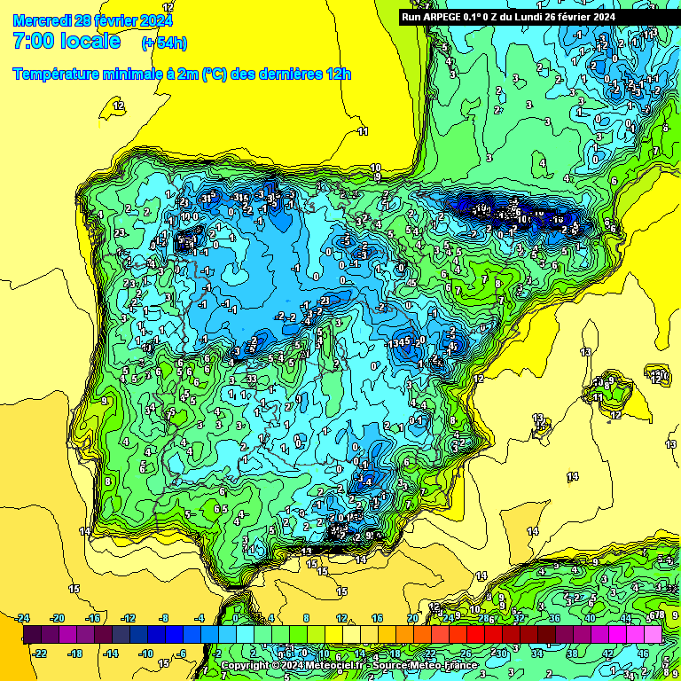 Tempo na Quarta, 28 de Fevereiro de 2024 - Previsão Meteorológica Temperaturas na Quarta-feira, 28 de Fevereiro