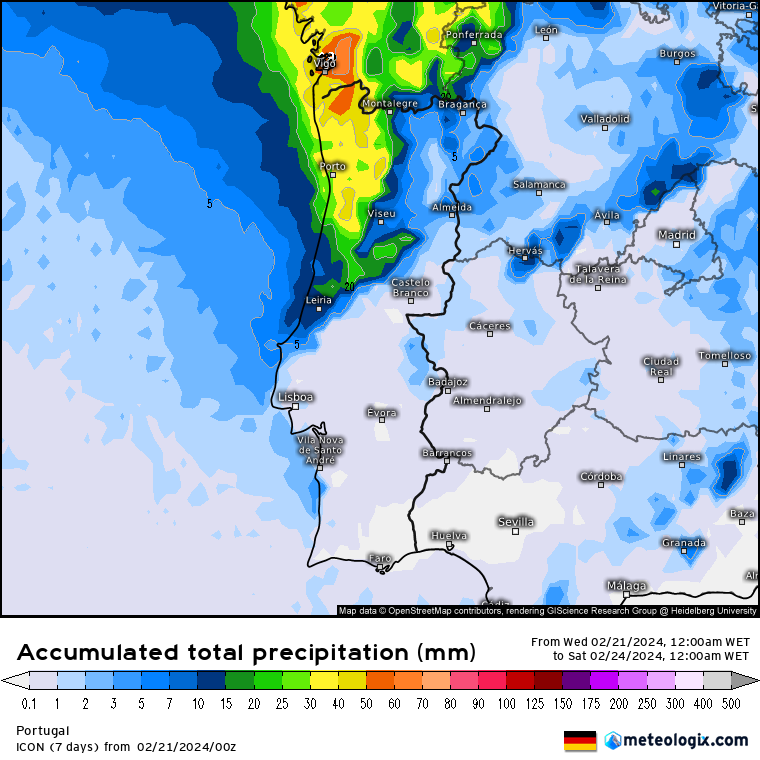 Depressão Louis - Efeitos Chuva dias 22 e 23 de Fevereiro