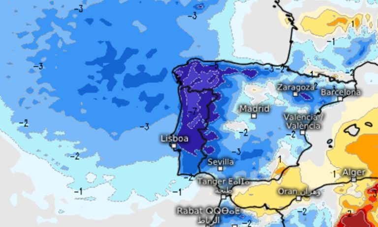 Tempo na Segunda, 25 de Março - Tempo frio e ventoso, com neve - pode haver surpresas!