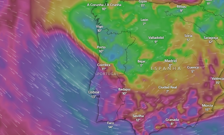 Tempo na Terça, 26 de Março de 2024 - Vento forte, frio e neve devido a uma depressão Tempo na Terça, 26 de Março de 2024 - Vento forte, frio e neve devido a uma depressão