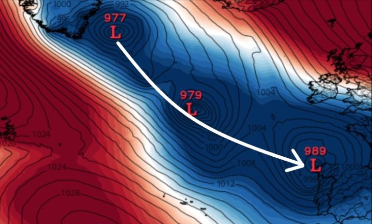 Mau tempo – Ciclones no Atlântico e frio – 4 a 10 de Março – O que esperar? Mau tempo - Ciclones no Atlântico e frio - 4 a 10 de Março - O que esperar?