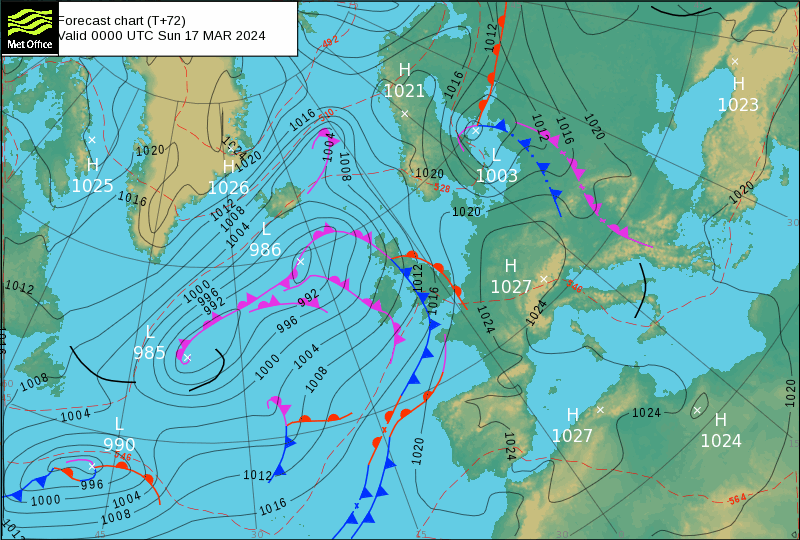 Tempo no Sábado - MetOffice