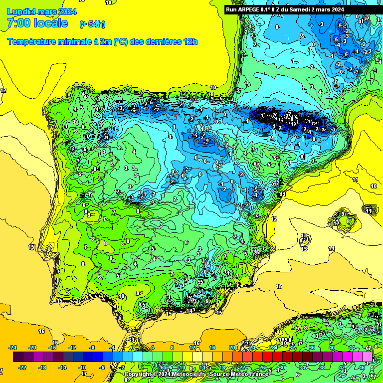 Tempo na Segunda, 4 de Março de 2024 - Instabilidade a persistir... Temperaturas na Segunda