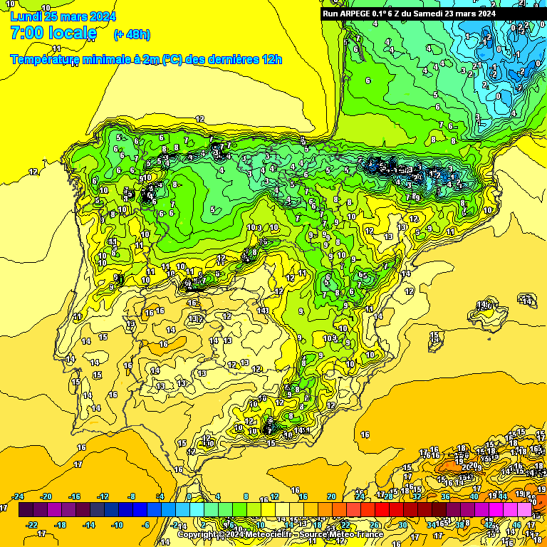 Temperaturas na Segunda
