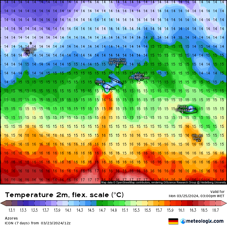 Temperaturas Segunda Açores