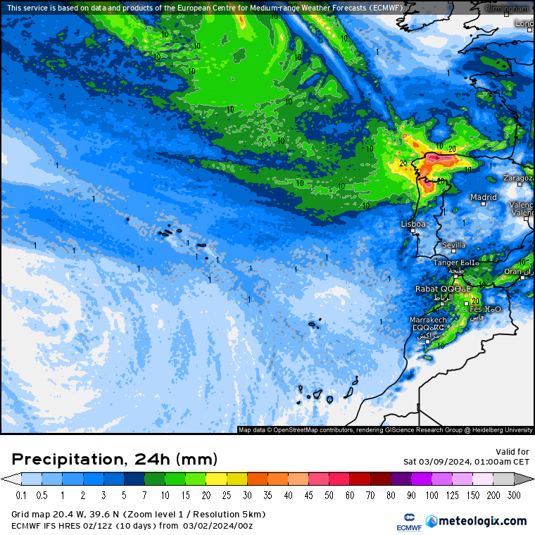 Tempo esta Semana - 3 a 10 de Março - Uns dias estáveis e depois temporais no final! Mais chuva na Sexta dia 8 de Março