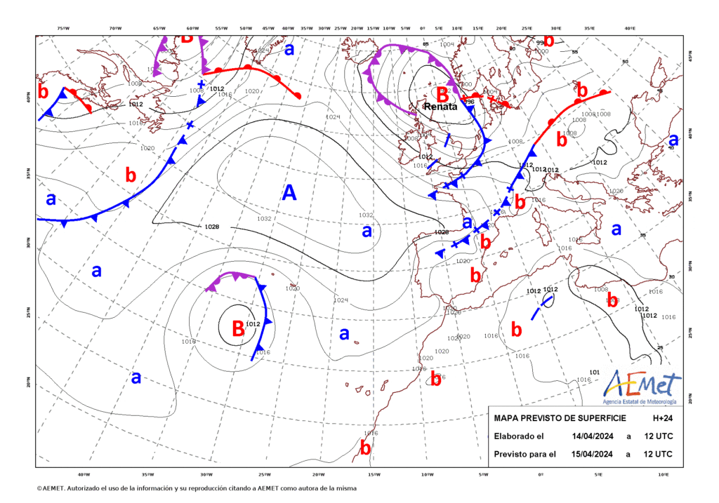 Depressão Renata - Segunda e Terça, 15-16 de Abril - Do Verão ao Inverno em 24h em alguns países Europeus Depressão Renata