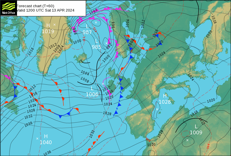 Saturday weather - MetOffice analysis