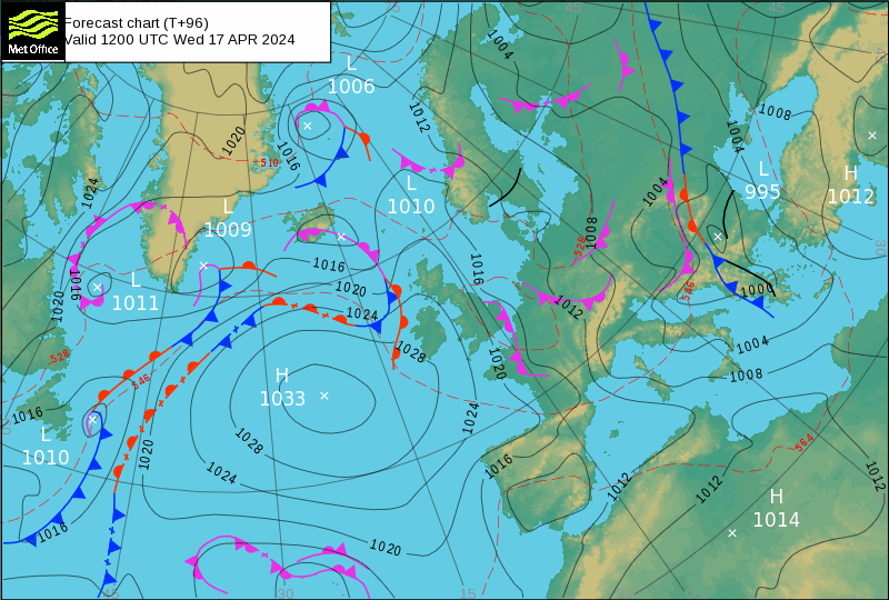 Tempo na Terça, 16 de Abril de 2024 - Calor, com algumas poeiras... Tempo na Terça 16 de Abril - MetOffice