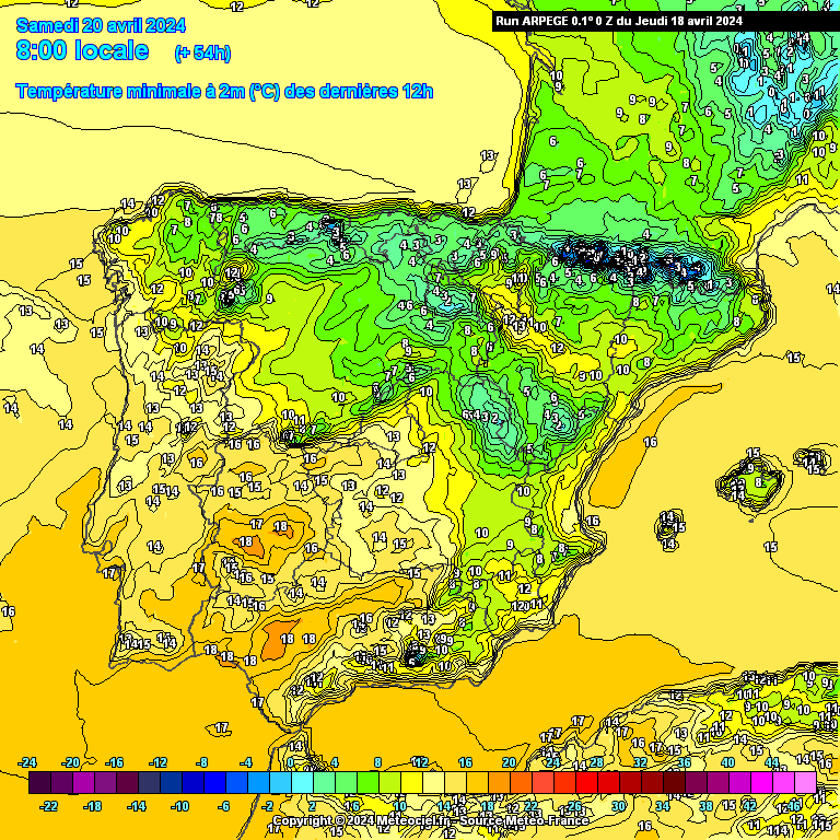 Temperaturas no Sábado em Portugal