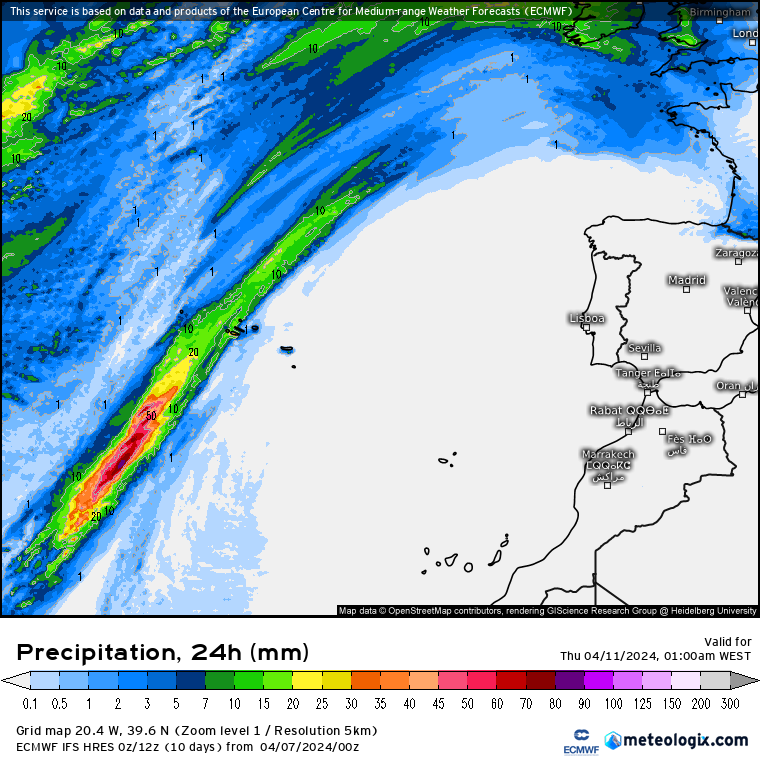 Tempo esta semana - 8 a 14 de Abril - Frio e geada no início, Verão logo a seguir! - Previsão completa Chuva Açores Quarta-feira