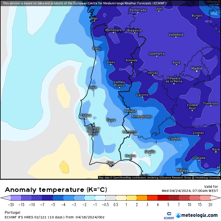 TROVOADA FORTE com GRANIZO entre dias 18 e 21 de Abril - Saiba onde! - Previsão detalhada Frio em Abril