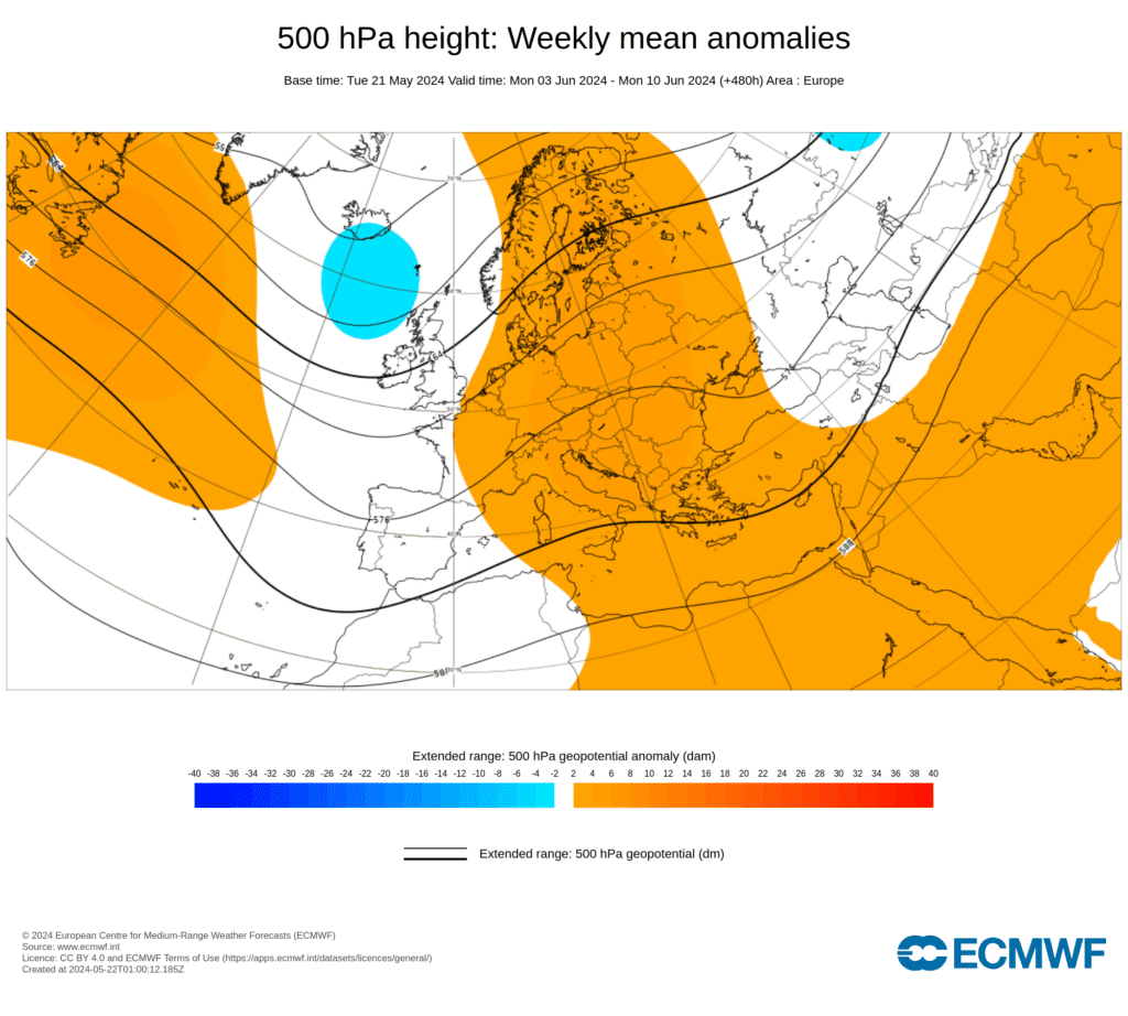 Tempo na Sexta, 24 de Maio - Finalmente o calor chega, saiba em que regiões do país! ECMWF - 3 A 10 DE JUNHO