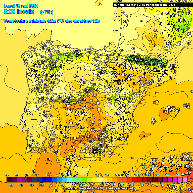 Temperaturas na Segunda