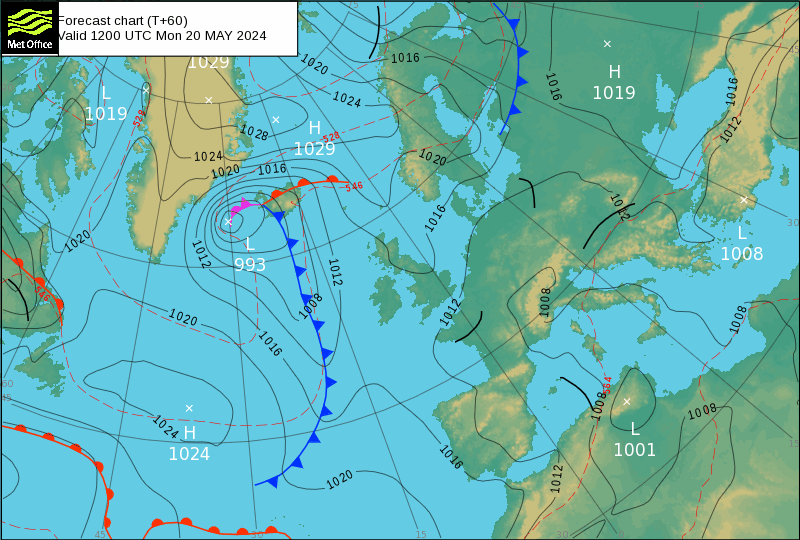Tempo na Segunda, 20 de Maio 2024 - Tempo mais seco, finalmente - mudança, mas temporária.... Tempo na Segunda, 20 de Maio - Previsão MetOffice