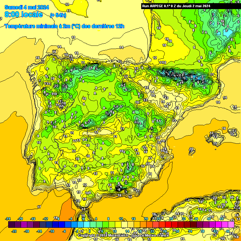 Tempo no Sábado, 4 de Maio de 2024 - Sol? Ainda não! Rio atmosférico afeta o território... Temperaturas no Sábado