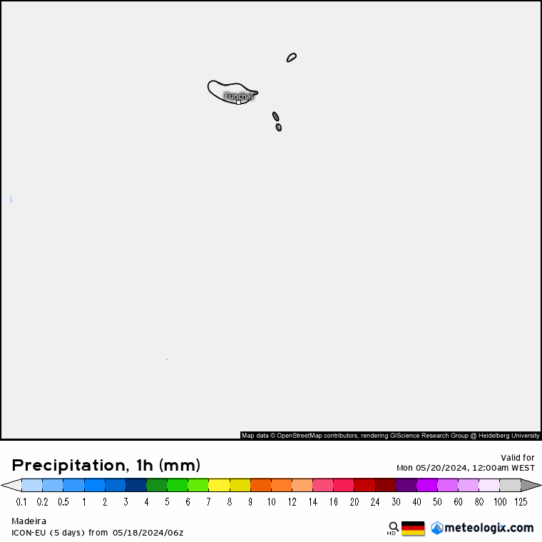 Tempo na Segunda, 20 de Maio 2024 - Tempo mais seco, finalmente - mudança, mas temporária.... Precipitação na Madeira, 20 de Maio