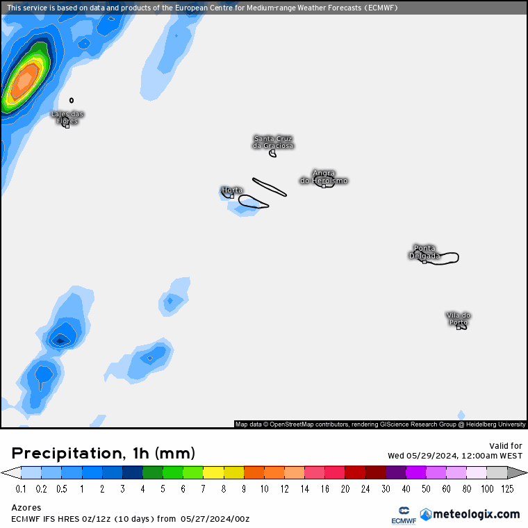 Chuva Açores, Quarta, 29 de Maio