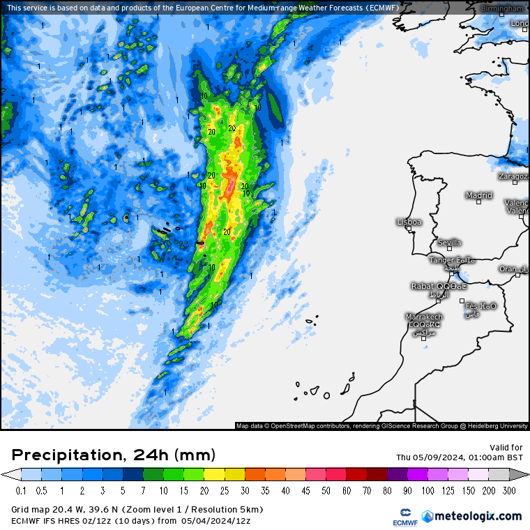 Chuva na Quarta - ECMWF