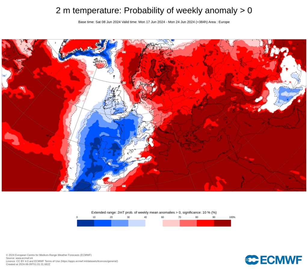 Temperaturas baixas, novamente, na terceira semana de Junho?