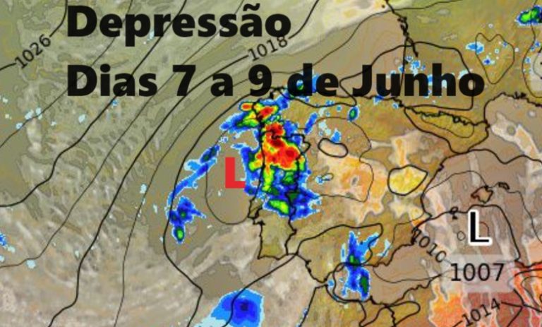 Depressão afeta Portugal Continental com mau tempo até dia 10 de Junho - Saiba a previsão completa!