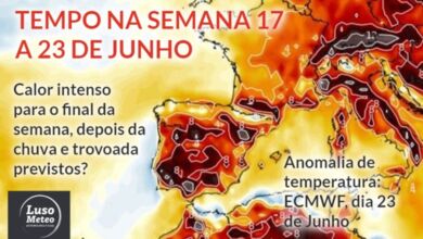 Tempo esta semana - 17 a 23 de Junho - Irá o calor intenso chegar de repente, depois da chuva? Saiba a previsão!