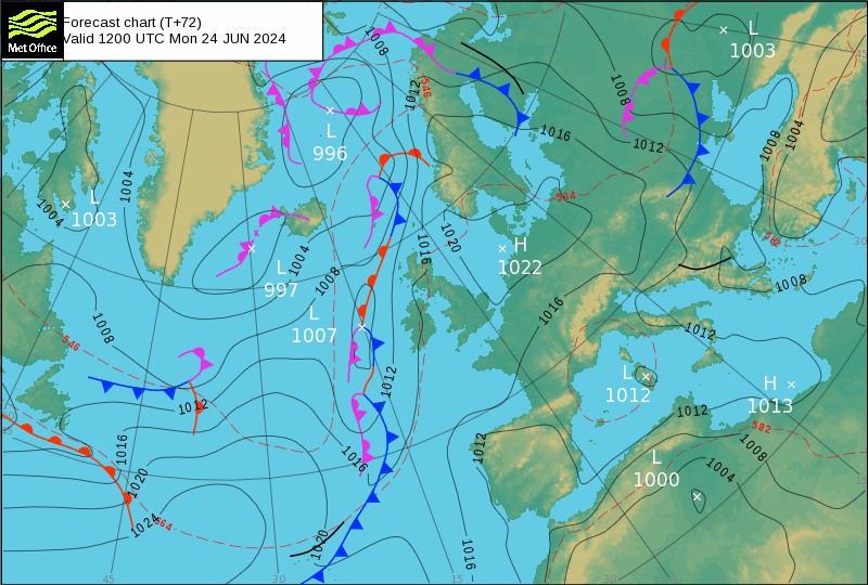 Tempo na Segunda, 24 de Junho - Temperaturas próximas dos 40ºC, e logo depois uma mudança completa! - Saiba tudo! Tempo na Segunda, 24 de Junho, MetOffice