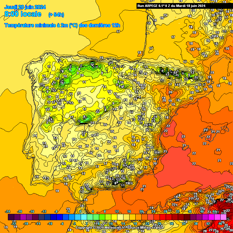 Tempo na Quinta, 20 de Junho - Verão a começar, e o tempo também vai mudar... mas ainda há aguaceiros em algumas regiões... Temperaturas na Quinta, 20 de Junho