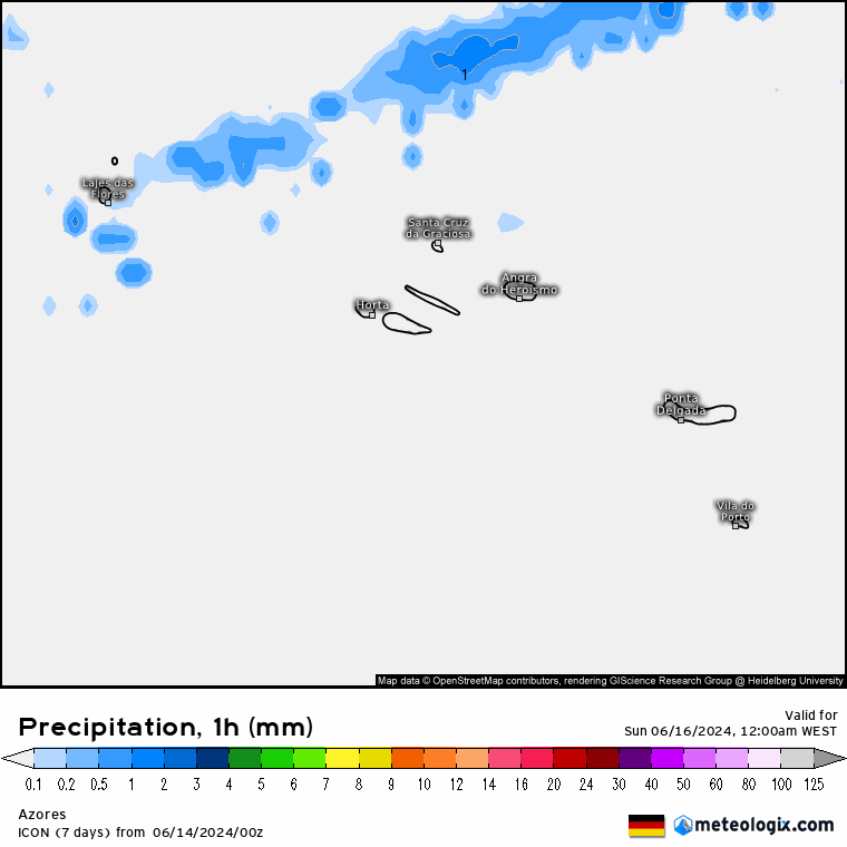 Tempo no Domingo, 16 de Junho - Rio atmosférico começa a instalar-se (Em Junho, sim) - saiba a previsão completa! Chuva nos Açores no Domingo