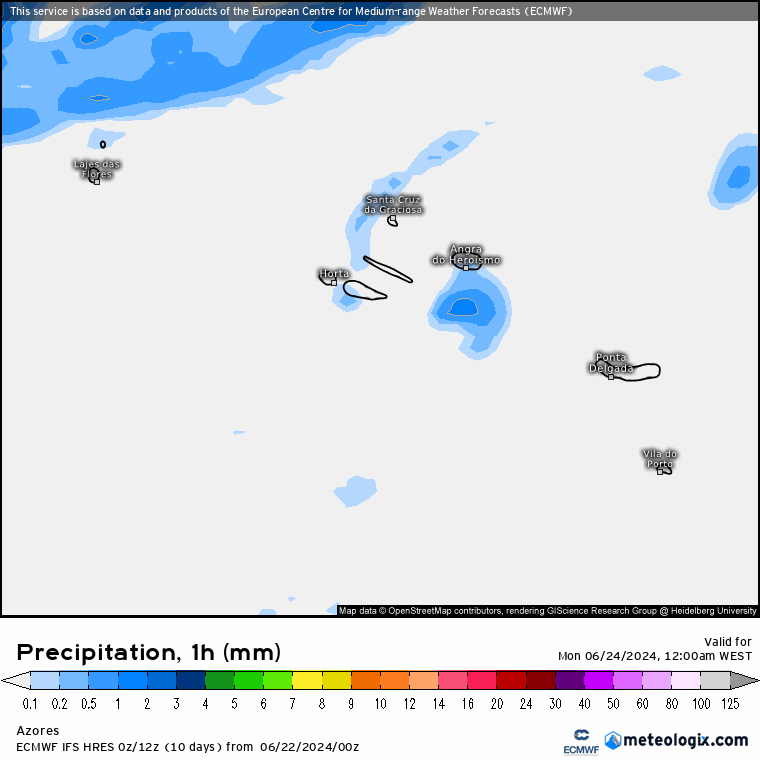 Tempo na Segunda, 24 de Junho - Temperaturas próximas dos 40ºC, e logo depois uma mudança completa! - Saiba tudo! Chuva na Segunda - previsão ECMWF