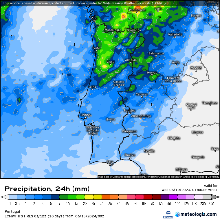 Tempo na Terça, 18 de Junho - Chuva e trovoadas, tempo que lembra Abril devido a uma "gota fria" - Previsão completa!