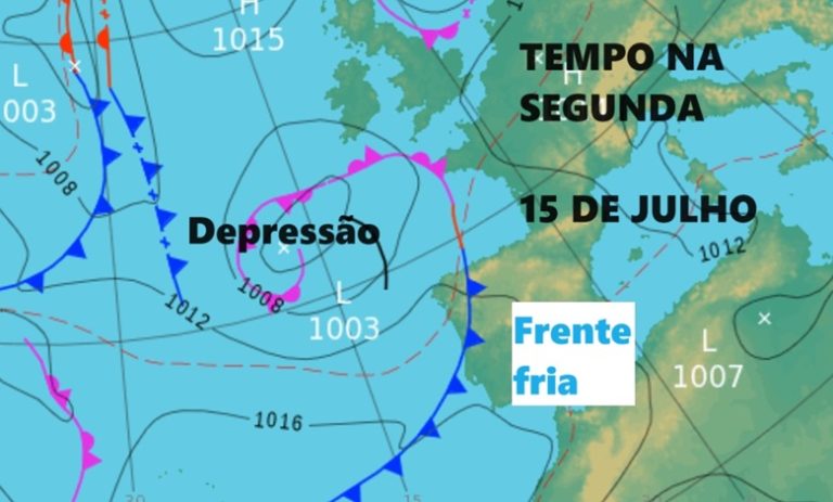 Tempo na Segunda, 15 de Julho – Depressão provoca chuva e algum vento em Portugal – Saiba a previsão completa! Tempo na Segunda, 15 de Julho - Depressão provoca chuva e algum vento em Portugal - Saiba a previsão completa!