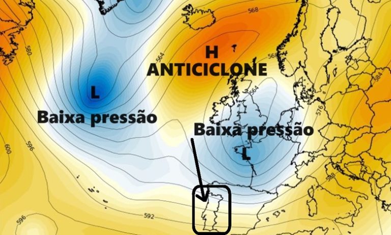 Tempo na Sexta, 12 de Julho - Novamente a nortada forte e descida de temperatura - anticiclone entre duas perturbações - saiba a previsão completa!