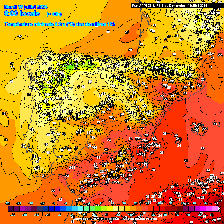 Tempo na Terça, 16 de Julho - Subida de temperatura, regresso do tempo de Verão - Previsão Completa Temperaturas na Terça, 16 de Julho de 2024