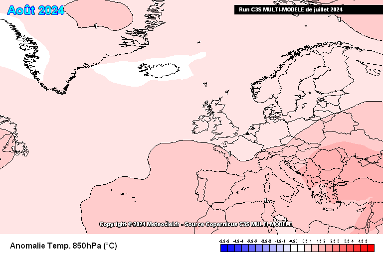 C3S - Agosto - anomalia de temperatura 850mb