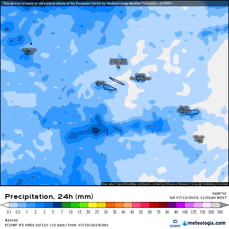 Tempo na Sexta, 12 de Julho - Novamente a nortada forte e descida de temperatura - anticiclone entre duas perturbações - saiba a previsão completa! Chuva na Sexta 12 de Julho nos Açores