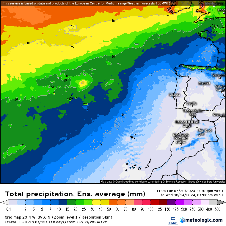 Tempo em Agosto de 2024 - Poderemos ainda ter o período mais quente do ano? Saiba como pode ser o último mês do Verão - Previsão completa Chuva até ao final da primeira quinzena de Agosto - ECMWF