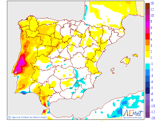 Tempo na Sexta, 9 de Agosto - Dorsal Africana do anticiclone - Temperaturas excecionais e poeiras! - saiba como poderá estar na sua região! Tempo na Sexta 9 de Agosto - Subida da temperatura