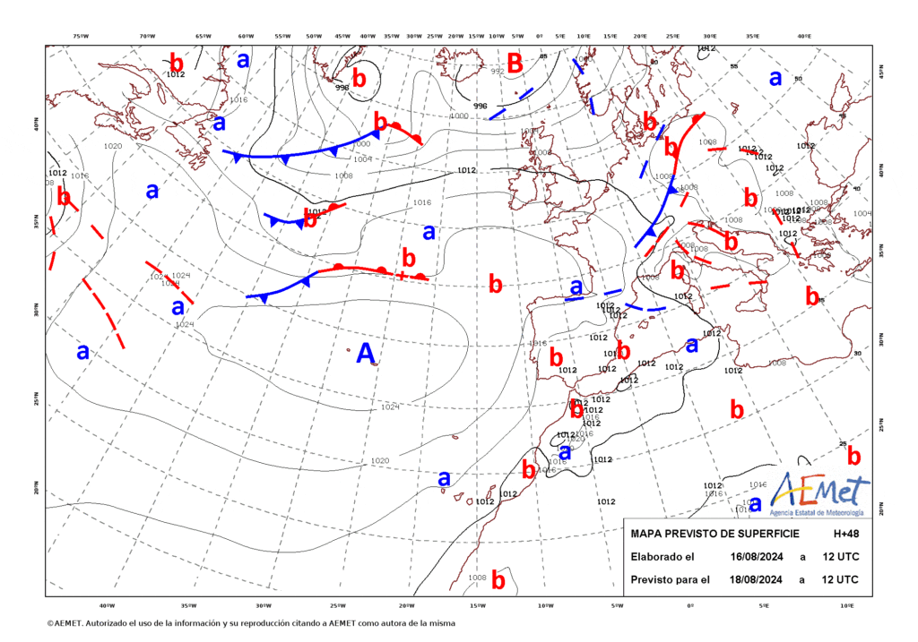 Tempo no Domingo, 18 de Agosto - Temperaturas descem, e pode haver chuvisco em alguns locais - Saiba com o que contar na sua região! Tempo no Domingo, 18 de Agosto - AEMET